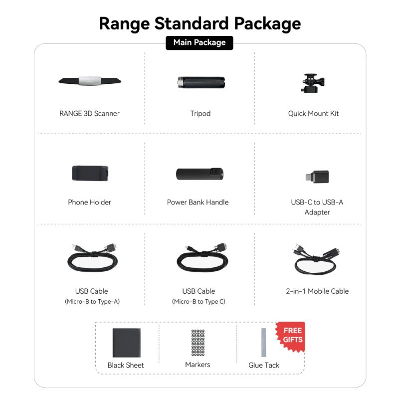 Revopoint RANGE Standard Package