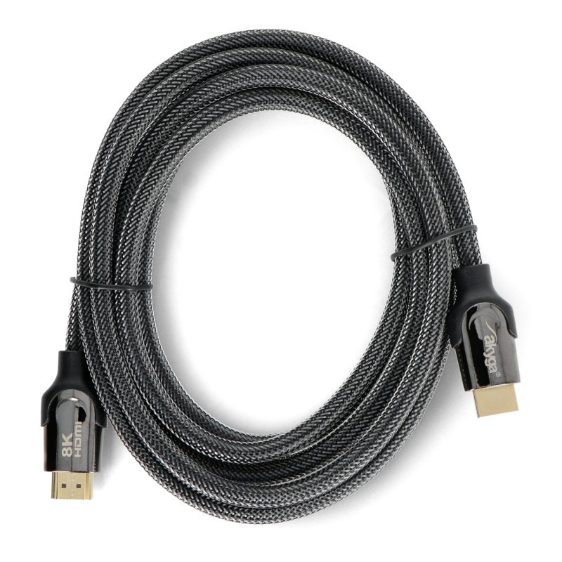 Kabel HDMI Akyga AK-HD-30S ekranowany CU 48Gb/s - 3m