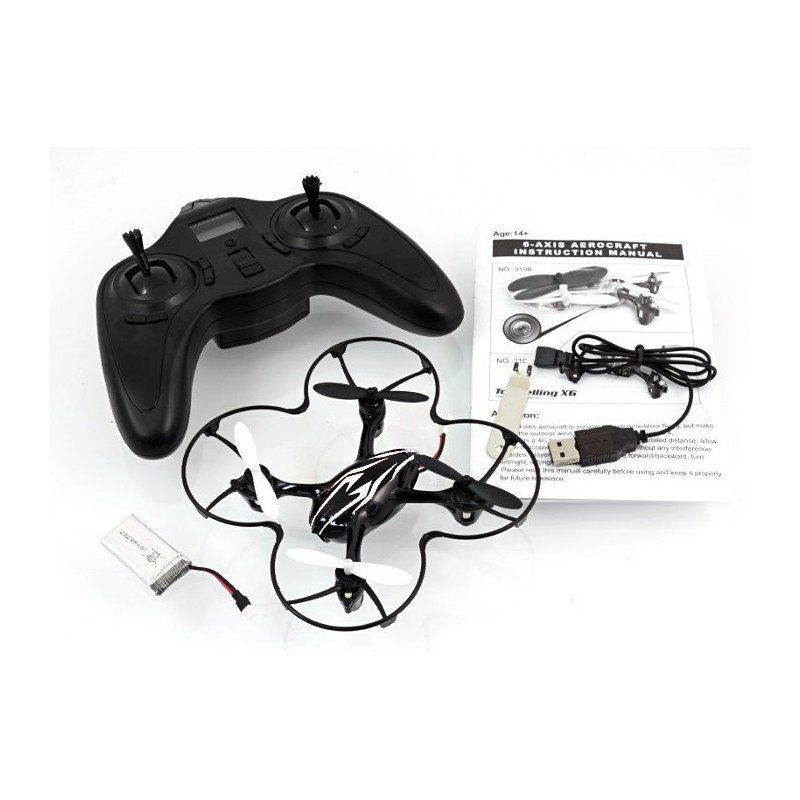 Quadrocopter Shadow Breaker Nejprodávanější X6 bílá a černá 2,4 GHz s fotoaparátem - 13 cm