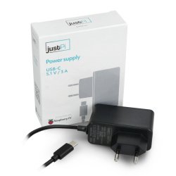 JustPi USB C 5.1V / 3A napájecí zdroj pro Raspberry Pi 4B