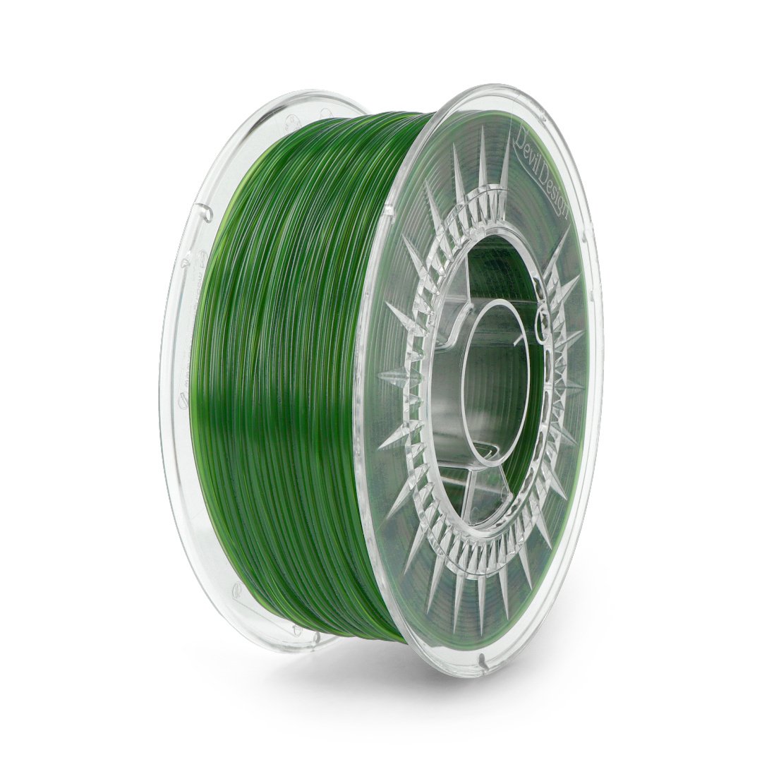 Filament Devil Design PETG 1,75 mm 1 kg - zelená transparentní