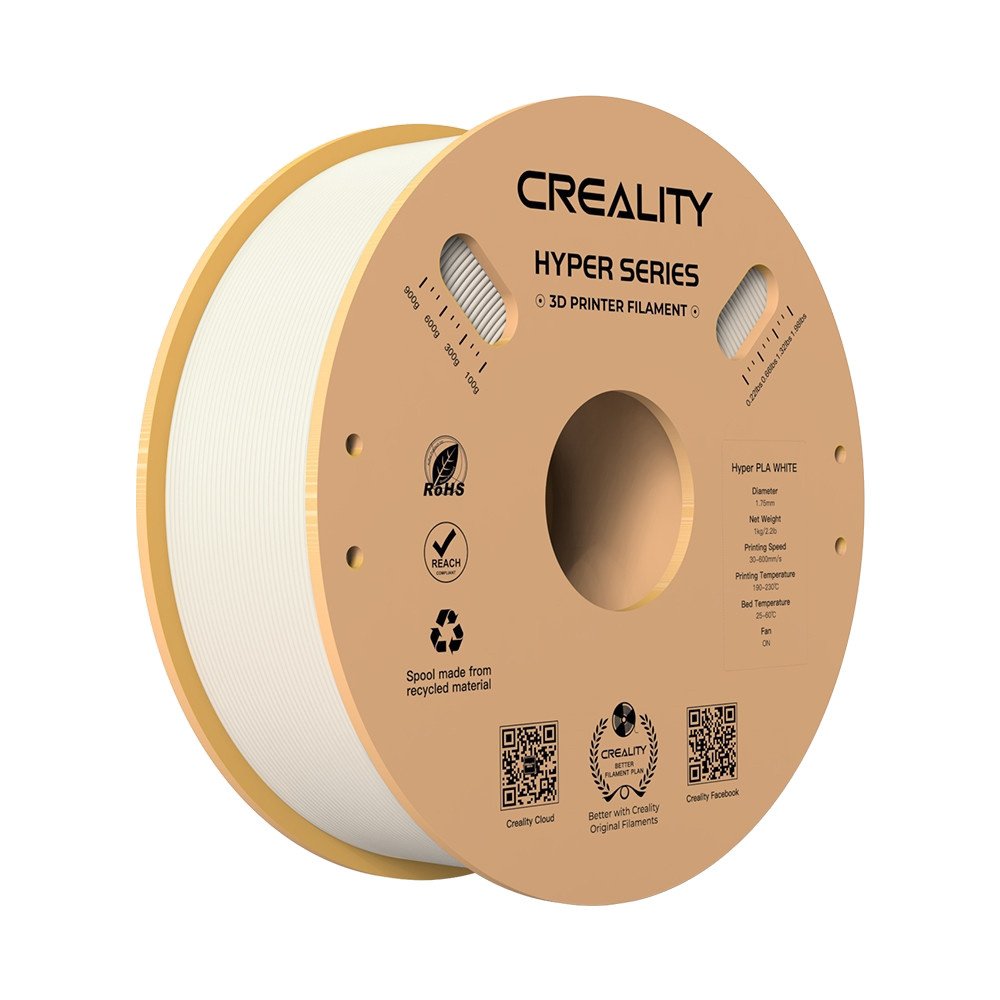 Creality Hyper PLA vlákno 1,75mm 1kg - Bílá