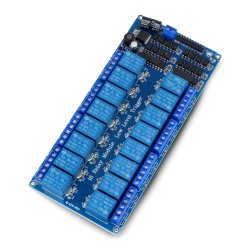 16kanálový reléový modul s optoizolací - kontakty 10A / 250VAC