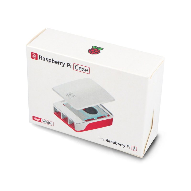 Pouzdro pro Raspberry Pi 5 oficiální - červeno-bílé