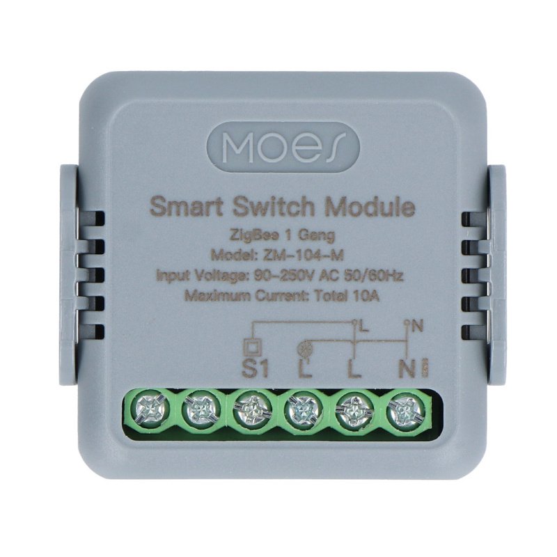 Przekaznik dopuszkowy Mini Zigbee Moes MS-104ZM TUYA