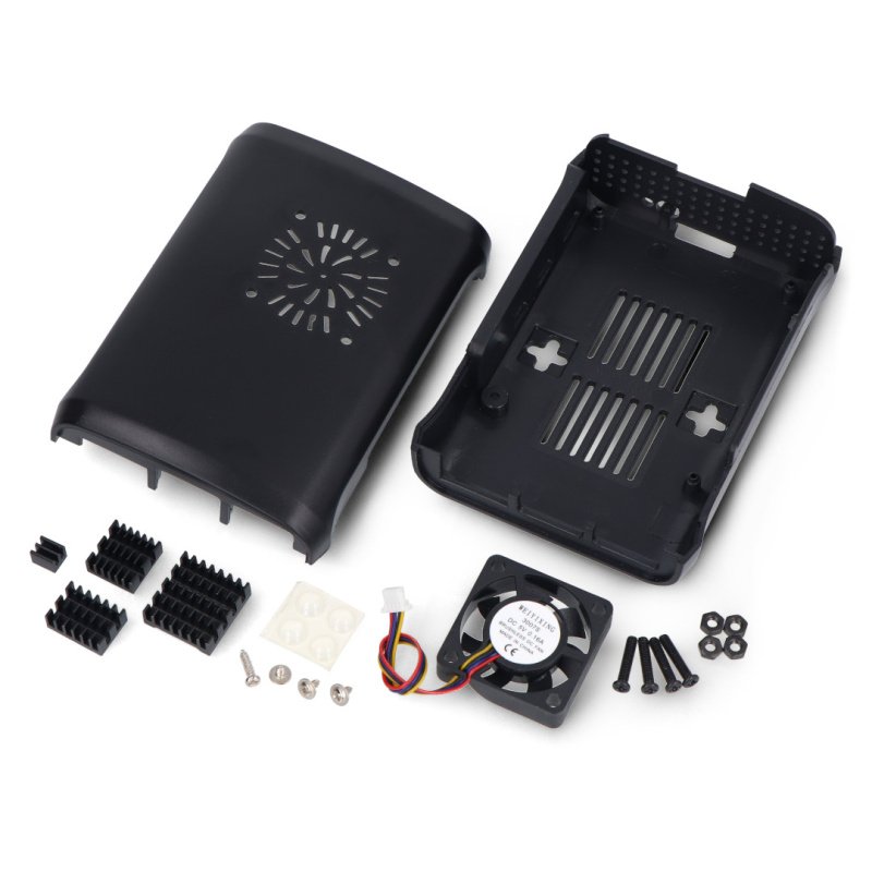 ABS case + fan + heatsink for Raspberry Pi 5