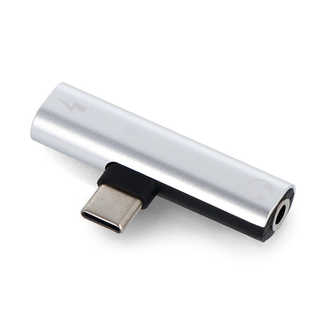 Adapter Akyga AK-AD-71 USB type C (m) / USB type C (f) / Jack