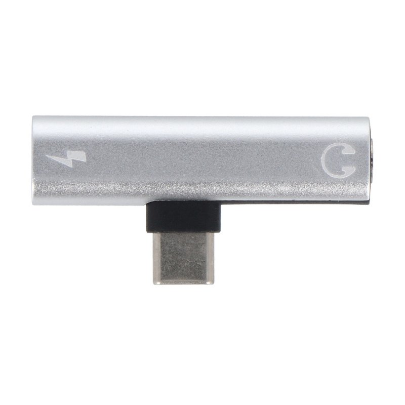 Adapter Akyga AK-AD-71 USB type C (m) / USB type C (f) / Jack