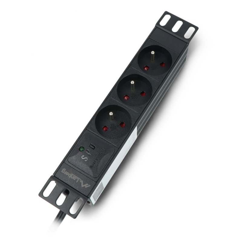 LISTWA ZASILAJĄCA RACK PDU 10" LANBERG 1U 16A 2M 3X 230V PL