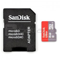 Paměťová karta SanDisk micro SD / SDHC 8 GB UHS 1 třída 10 s adaptérem