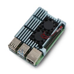 Pouzdro JustPi pro Raspberry Pi 4B - hliníkové se dvěma