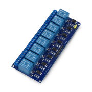 8kanálový reléový modul s optoizolací - kontakty 10A / 250VAC -