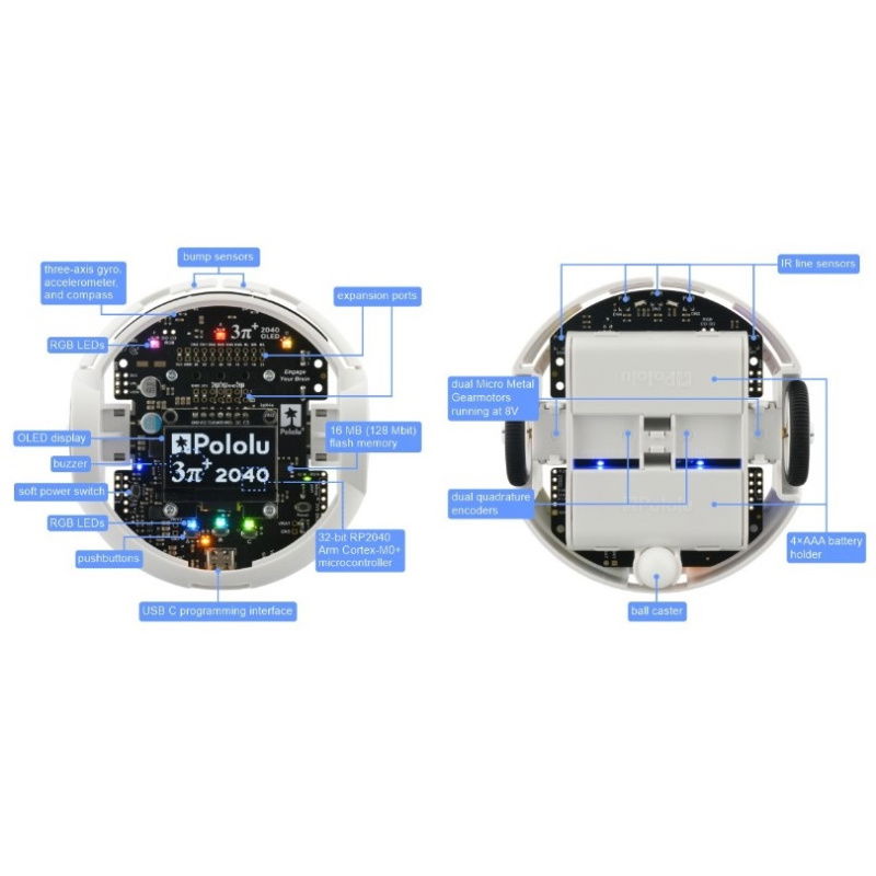 3pi+ Standard Edition - platforma robota ze sterownikiem RP2040