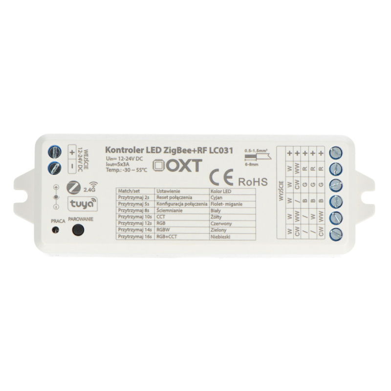 Tuya - RGBW+CCT 5v1 ovladač LED pásku - ZigBee/RF SD - Aplikace