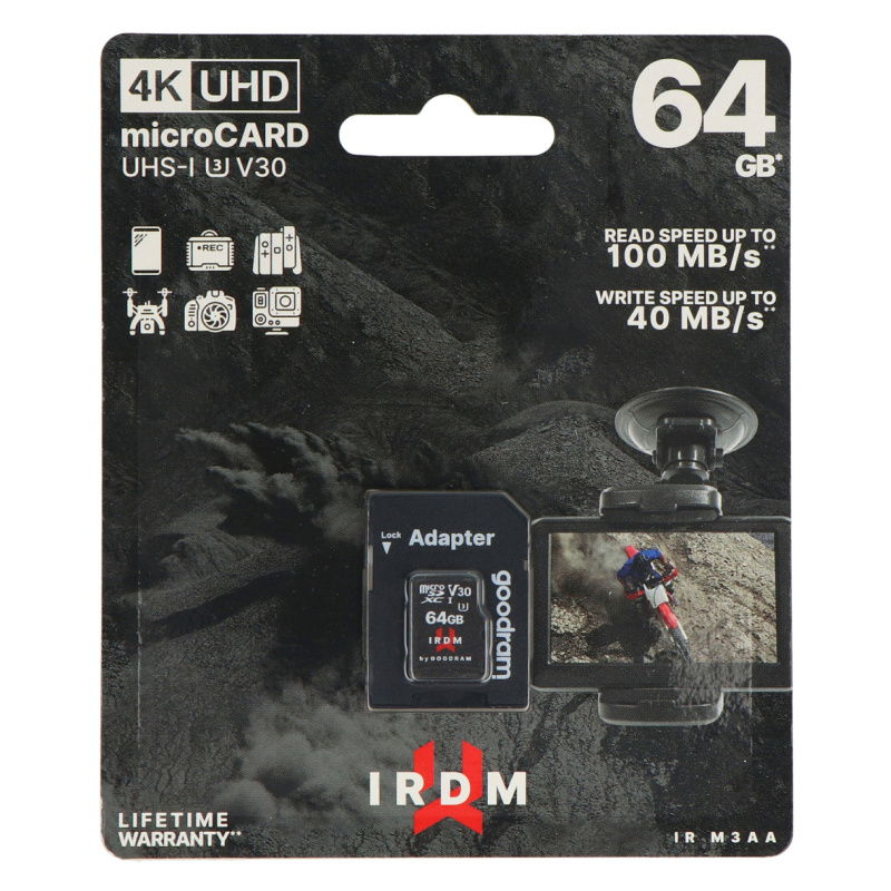 Goodram IR-M3AA paměťová karta microSD 64 GB 100 MB / s UHS-I