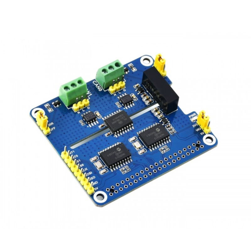 2-Channel Isolated CAN Expansion HAT for Raspberry Pi, Dual