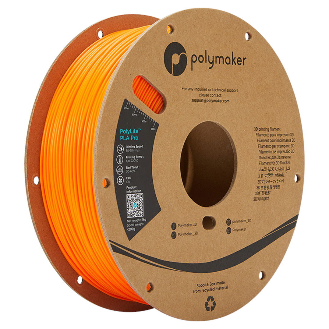 Filament Polymaker PolyLite PLA PRO Orange 1,75mm 1kg