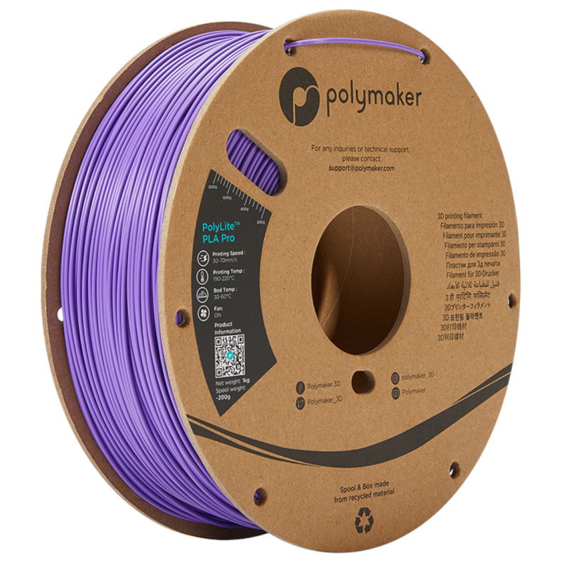 Filament Polymaker PolyLite PLA PRO Purple 1,75mm 1kg