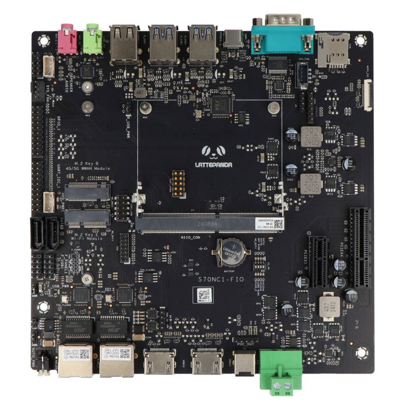 Full-Function Evaluation Carrier Board for LattePanda Mu