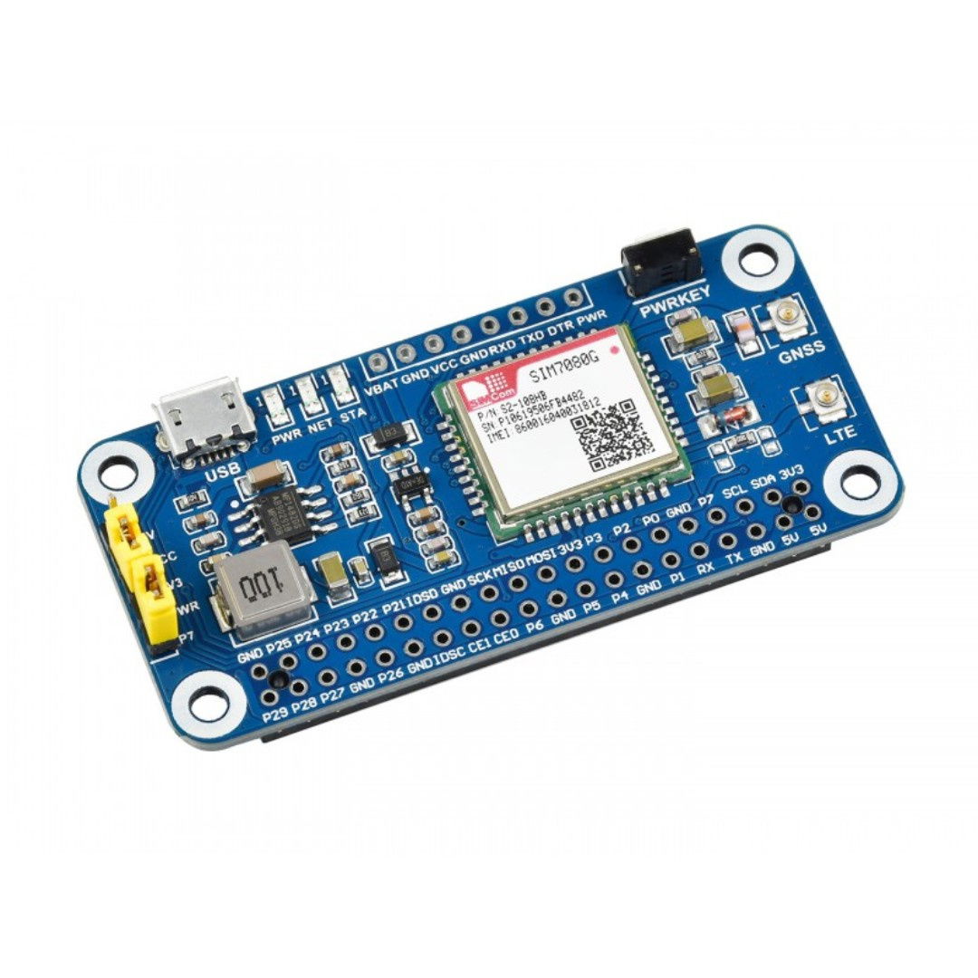 NB-IoT / Cat-M(eMTC) / GNSS HAT for Raspberry Pi, Globally