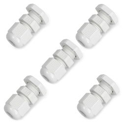 Hermetická kabelová průchodka - závit M12 - šedá 5 ks