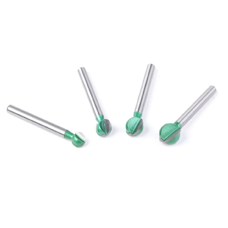 6-handle engraving ball knife green 5PCS