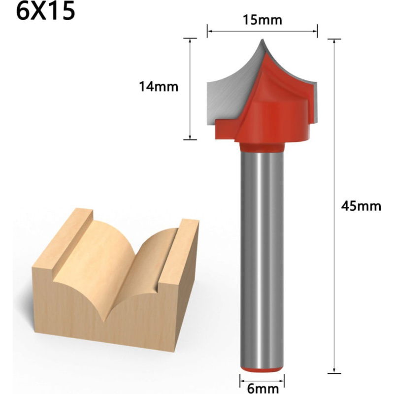 6mm handle tip knife red 10-piece set