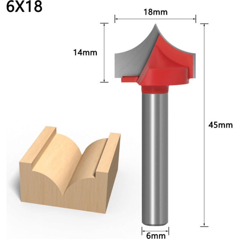 6mm handle tip knife red 10-piece set