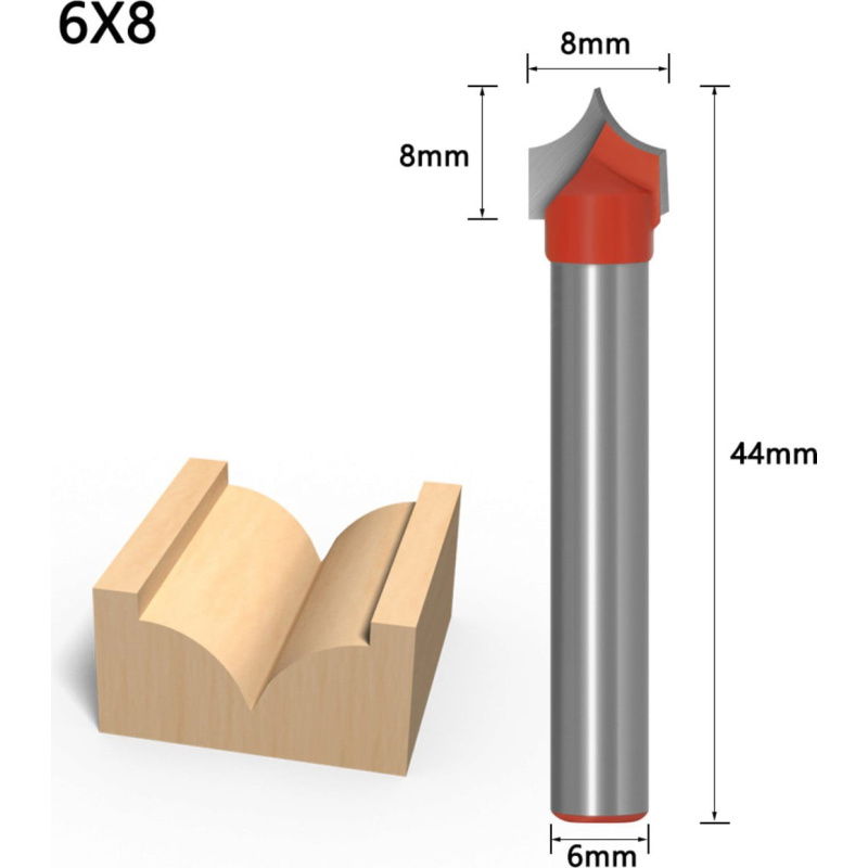 6mm handle tip knife red 10-piece set