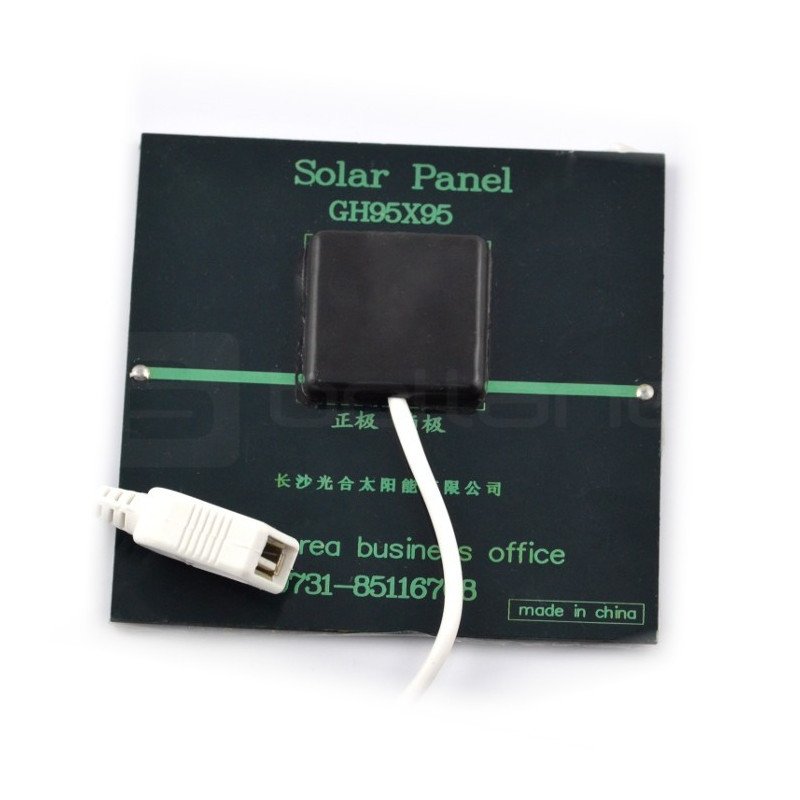Solární článek 1W / 5,5V 95x95x3mm USB