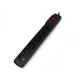 Prodlužovací kabel se zabezpečením Arcon Multi M6 černý - 6