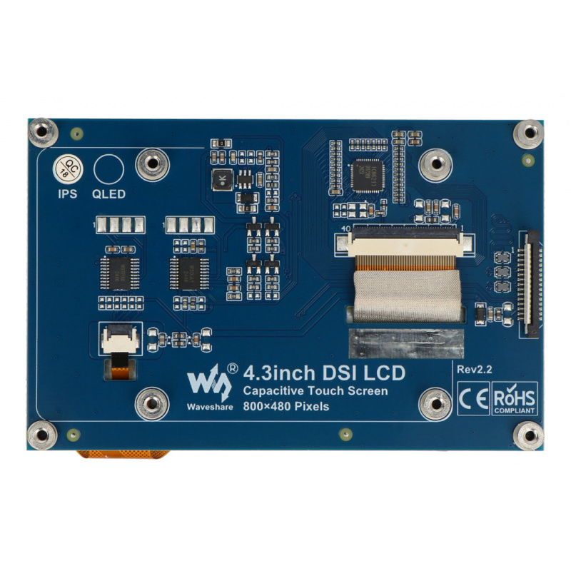 Dotykový displej – kapacitní LCD 4,3'' IPS 800x480px DSI pro