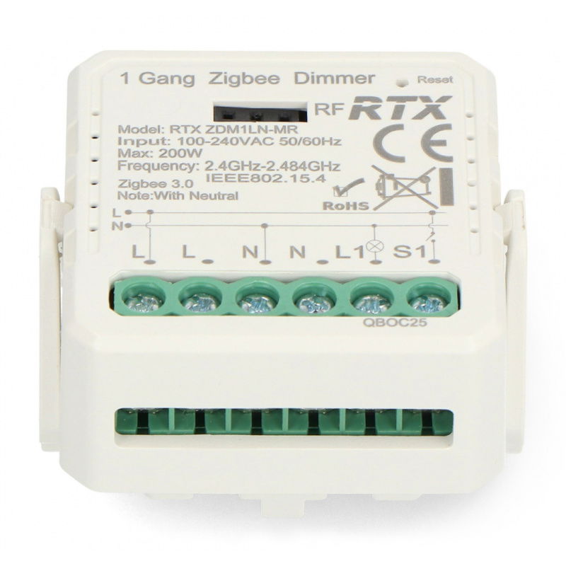 Ovladač osvětlení RTX ZDM1LN-MR ZigBee Tuya ZIG-DM