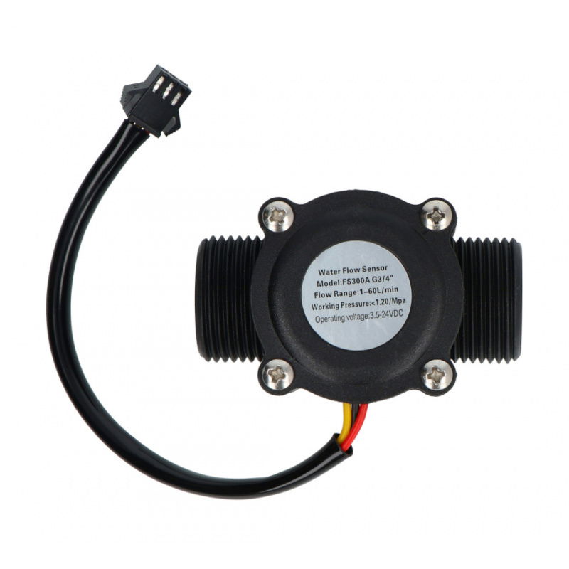 Snímač průtoku kapaliny FS300A 60l/min - závit 3/4''