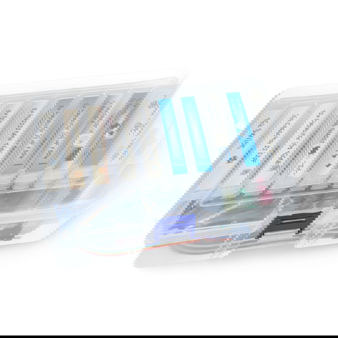 Sada elektronických součástek + prkénko 400 - E24 - 235 prvků