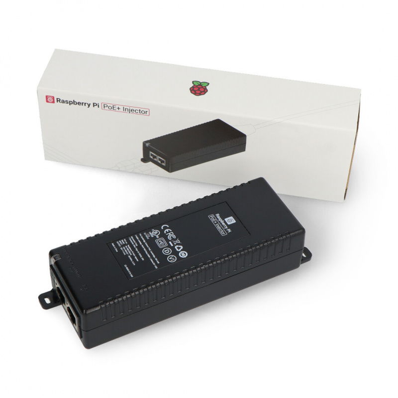 Raspberry Pi PoE+ Injector - oficiální PoE zdroj - RJ45 - se