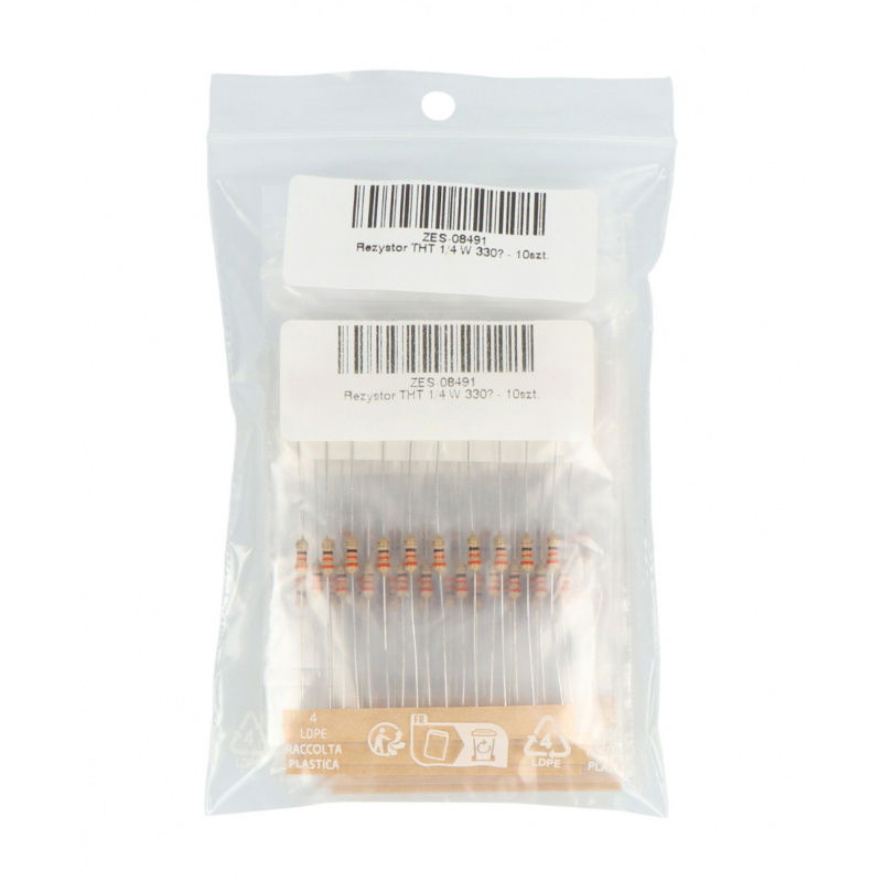 THT rezistor 1/4 W 330Ω - 10ks.