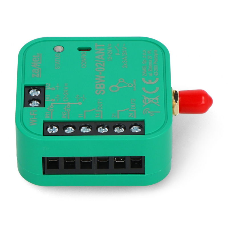 Sterownik bramowy Wi-Fi 2-kanałowy z anteną zewnętrzną -Supla