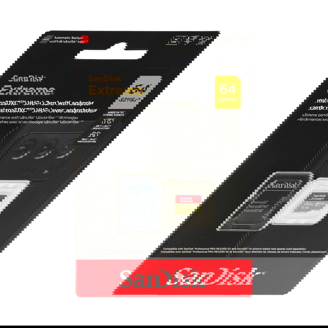 Paměťová karta SanDisk Extreme microSDXC 64 GB 160 MB / s UHS-I