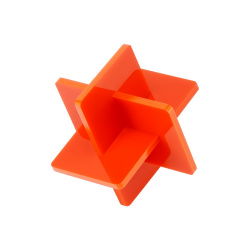 3mm Orange Opaque Glossy Acrylic (3PCS) - YB003