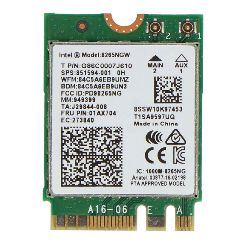 Síťový adaptér Intel 8265AC WiFi - pro Nvidia Jetson Nano