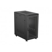 SZAFA INSTALACYJNA RACK STOJĄCA 19" 22U 600X1000 CZARNA DRZWI