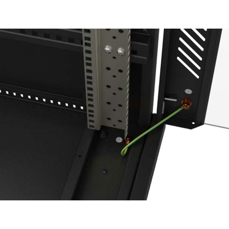 SZAFA INSTALACYJNA RACK STOJĄCA 19" 22U 600X1000 CZARNA DRZWI
