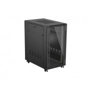 SZAFA INSTALACYJNA RACK STOJĄCA 19" 22U 600X1000 CZARNA DRZWI