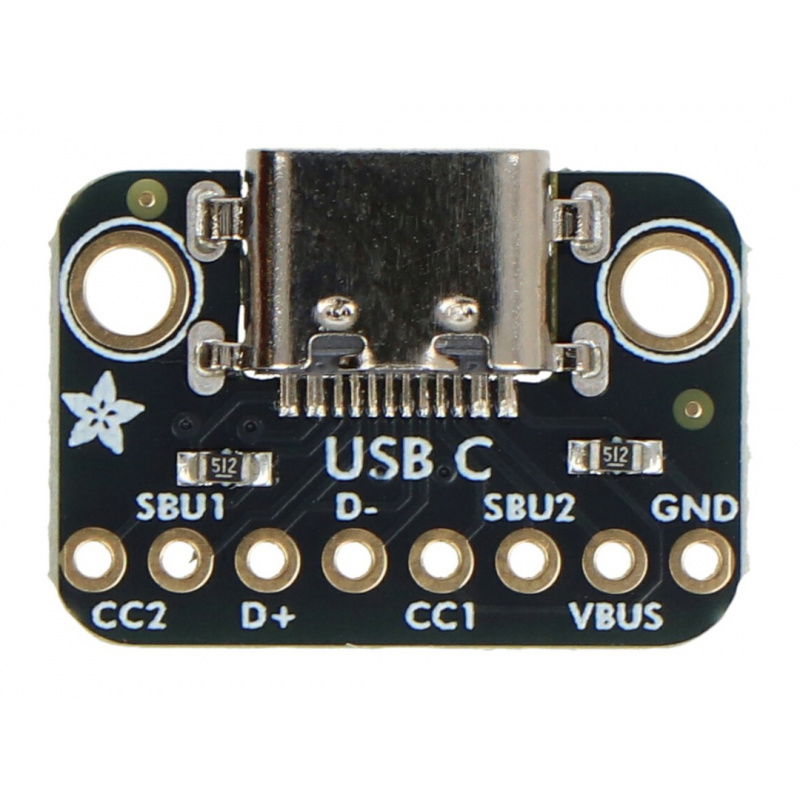 Adafruit Sunken USB Type C Breakout Board - Downstream