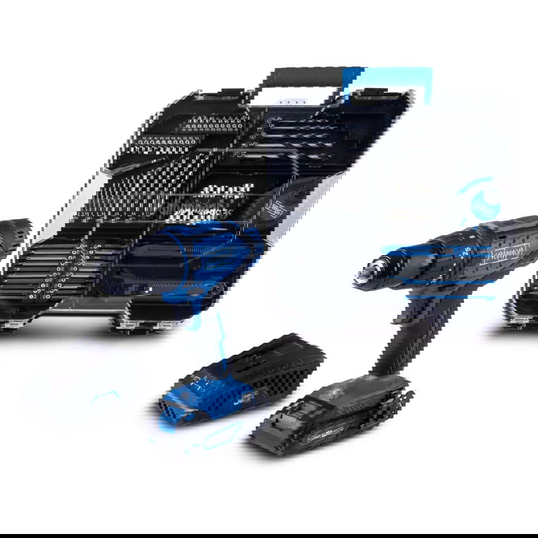 Wiertarko-wkrętarka w walizce + bateria 2 Ah + ładowarka 2,4 A