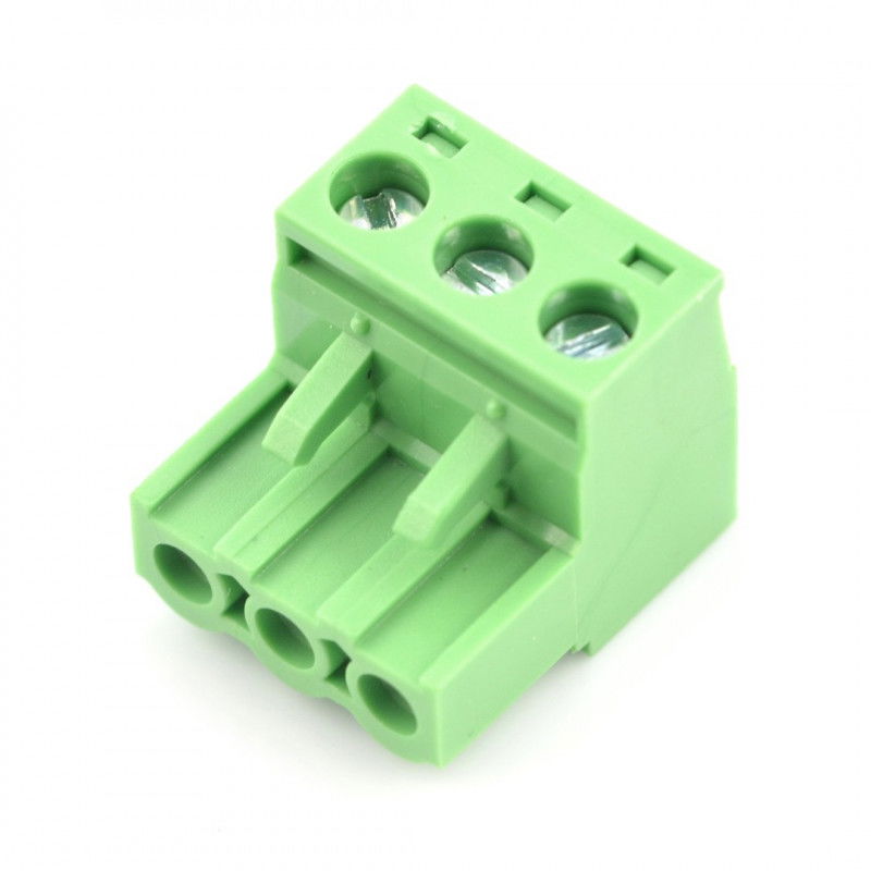 Vnitřní montážní lišta, 3pinová, rozteč 5,08 mm, ocelová klec