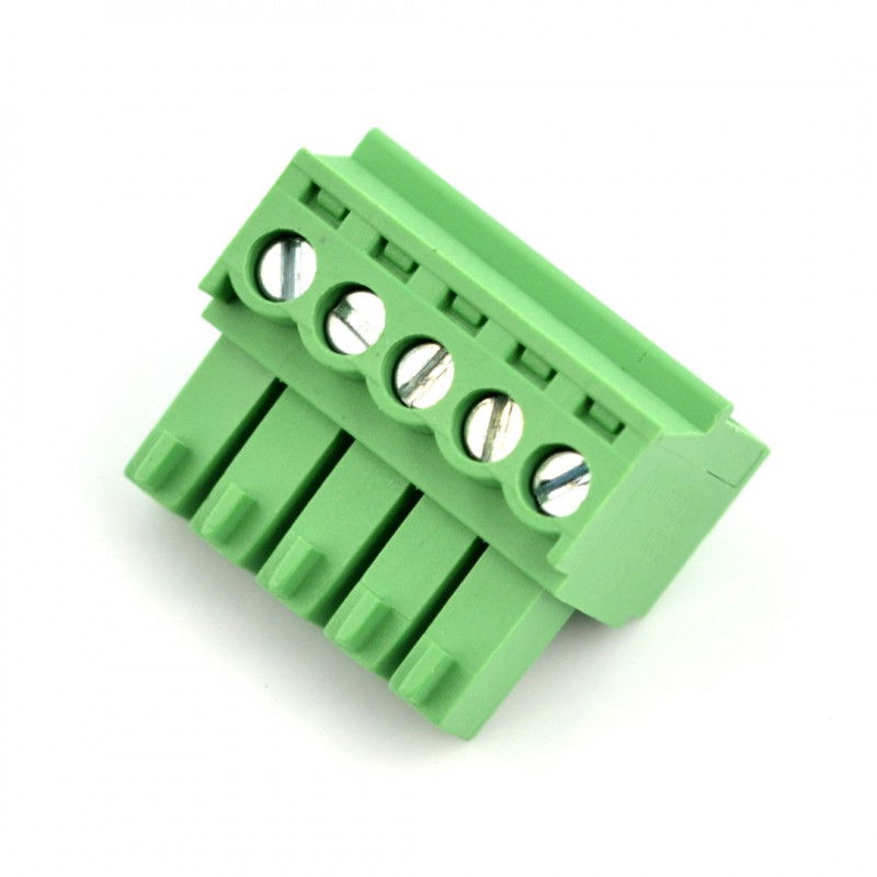 Samice, 5pinová montážní lišta, rastr 3,5 mm