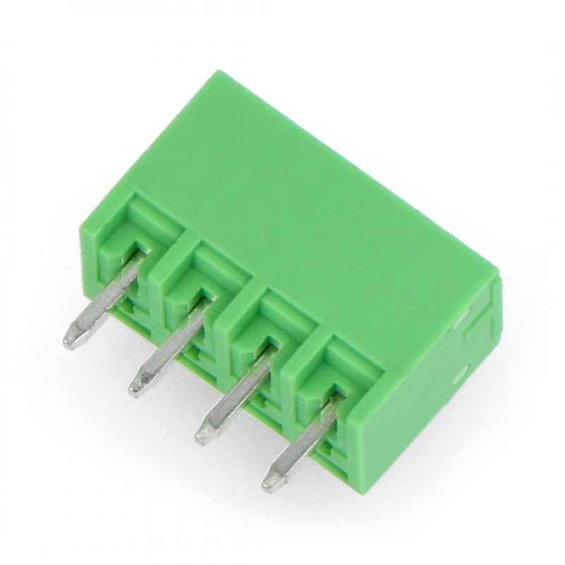 Zástrčka, 4kolíková montážní lišta, rozteč 3,5 mm, vertikální, zabudovaná