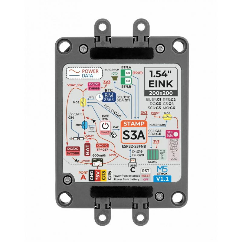 Air Quality Kit v1.1 with M5StampS3A (SEN55, SCD40)